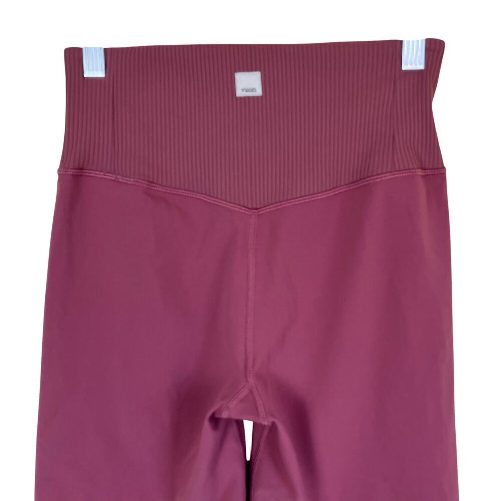 Vuori Sz S Rib Studio Short 6” High Rise Biker Shorts Dusty Mauve Stretchy Soft - Picture 6 of 15